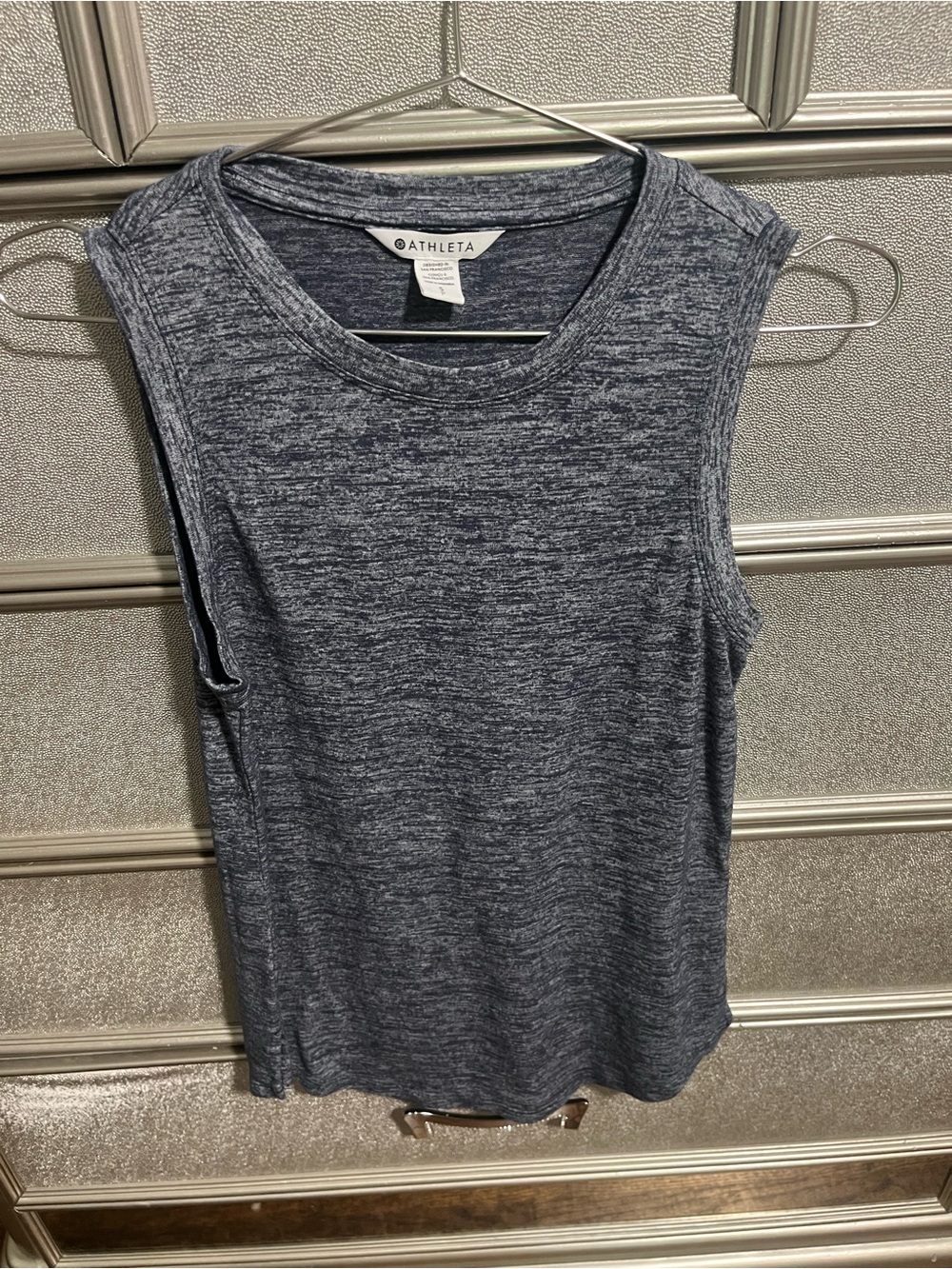 Athleta Heathered Navy Blue Tank Top